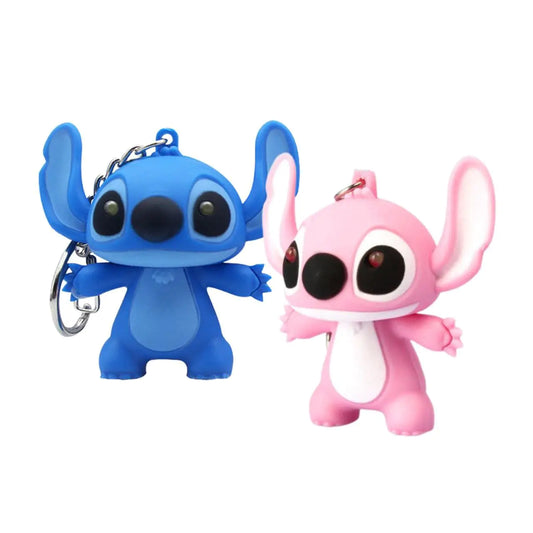 2Pc Stitch & Angel Keychain